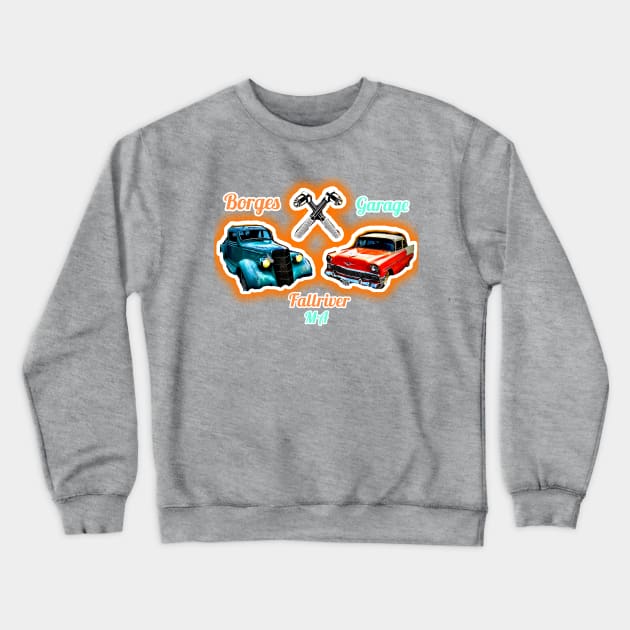 Borges Garage Crewneck Sweatshirt by C.S.P Designs 